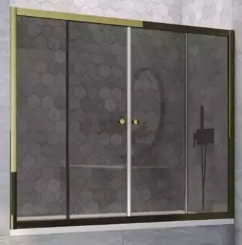 Шторка на ванну стеклянная «Vegas Glass» Z2V Tur Novo 195/140 графит/бронза