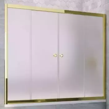 Шторка на ванну стеклянная «Vegas Glass» Z2V Tur Novo 195/140 сатин/золото глянцевое