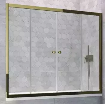Шторка на ванну стеклянная «Vegas Glass» Z2V Tur Novo 190/140 Crystal vision/бронза
