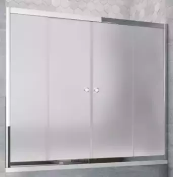 Шторка на ванну стеклянная «Vegas Glass» Z2V Tur Novo 190/140 сатин/хром глянцевая