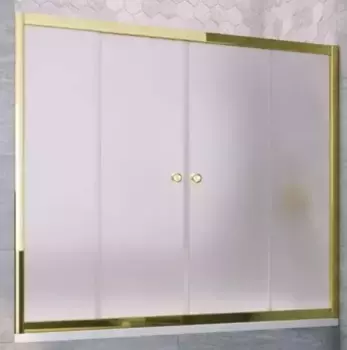Шторка на ванну стеклянная «Vegas Glass» Z2V Tur Novo 200/140 сатин/золото глянцевое