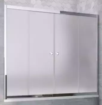 Шторка на ванну стеклянная «Vegas Glass» Z2V Tur Novo 185/140 сатин/хром глянцевая
