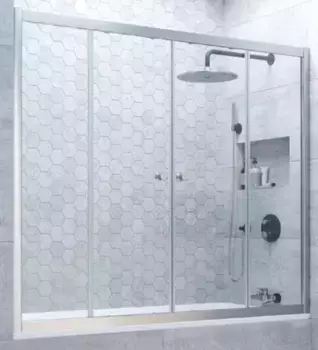Шторка на ванну стеклянная «Vegas Glass» Z2V Novo 175/140 Crystal vision/хром матовая