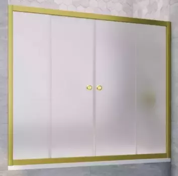 Шторка на ванну стеклянная «Vegas Glass» Z2V Novo 170/140 сатин/золото матовое