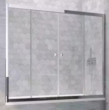 Шторка на ванну стеклянная «Vegas Glass» Z2V Tur Novo 150/140 Crystal vision/хром глянцевый