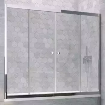 Шторка на ванну стеклянная «Vegas Glass» Z2V Tur Novo 160/140 Crystal vision/хром глянцевый