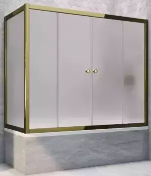 Шторка на ванну стеклянная «Vegas Glass» Z2V+ZVF Tur Novo 170/70 сатин/бронза универсальная