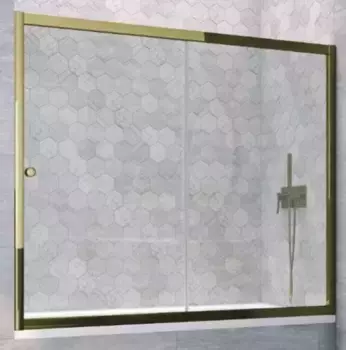 Шторка на ванну стеклянная «Vegas Glass» ZV TUR NOVO 190/140 Crystal vision/бронза универсальная