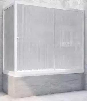 Шторка на ванну стеклянная «Vegas Glass» ZV+ZVF Novo 150/70 Moru/белая универсальная