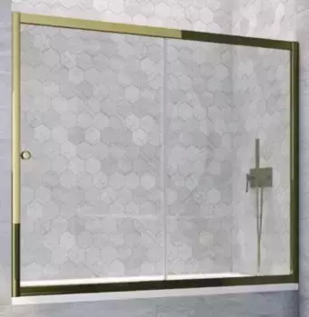 Шторка на ванну стеклянная «Vegas Glass» ZV Tur Novo 170/140 Crystal vision/бронза глянцевая универсальная