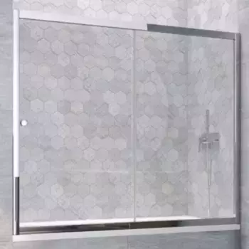 Шторка на ванну стеклянная «Vegas Glass» ZV Tur Novo 170/140 Crystal vision/хром глянцевый универсальная