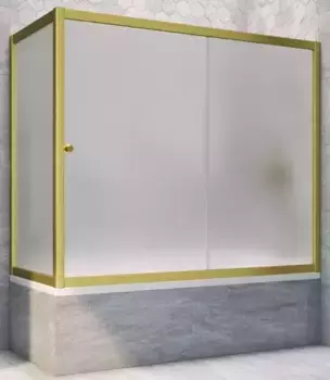 Шторка на ванну стеклянная «Vegas Glass» ZV+ZVF Novo 170/85 сатин/золото матовое универсальная