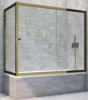 Шторка на ванну стеклянная «Vegas Glass» ZV+ZVF Tur Novo 180/70 Crystal vision/бронза универсальная