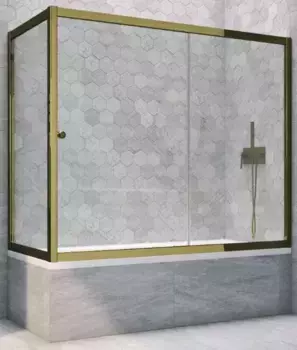 Шторка на ванну стеклянная «Vegas Glass» ZV+ZVF Tur Novo 180/75 Crystal vision/бронза универсальная