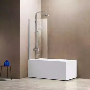 Шторка на ванну стеклянная «Vincea» VSB-11800CL прозрачная универсальная