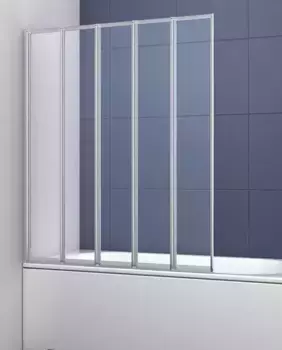 Шторка на ванну стеклянная «Vincea» VSB-32120CL 120/140 прозрачная/хром левая