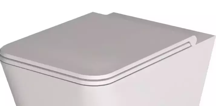Сиденье для унитаза «Alice» Hide Square MC3109SQS антибактериальное покрытие, ультратонкое дюропласт с микролифтом белое матовое
