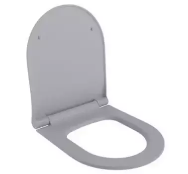 Сиденье для унитаза «Ambassador» Abner 102T20301S ультратонкое дюропласт с микролифтом серое