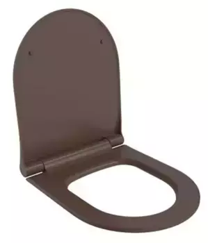 Сиденье для унитаза «Ambassador» Abner 102T20601S ультратонкое дюропласт с микролифтом коричневое