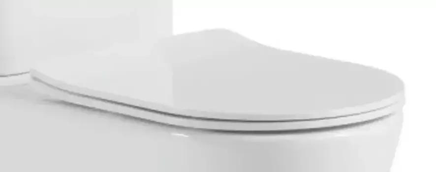 Сиденье для унитаза «Black & White» 7792WC ультратонкое дюропласт с микролифтом белое