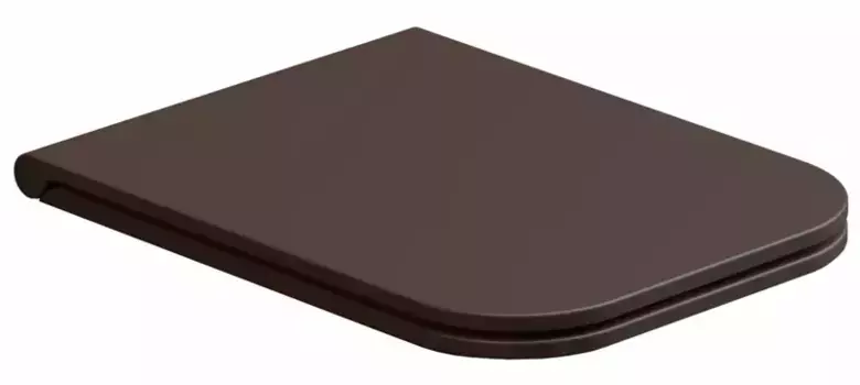 Сиденье для унитаза «GSG» Brio BRCOPRSLTICR035 ультратонкое дюропласт с микролифтом Cacao Matt
