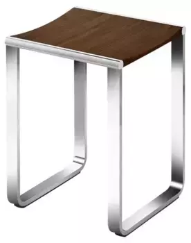 Сиденье «Keuco» Elegance 11682010068 дерево, алюминий хром/орех