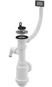 Сифон для кухонной мойки «AlcaPlast» A444P белый
