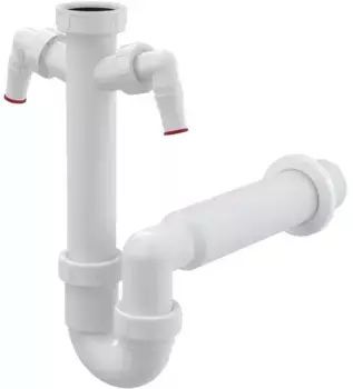 Сифон для кухонной мойки «AlcaPlast» A82-DN50 с накидной гайкой