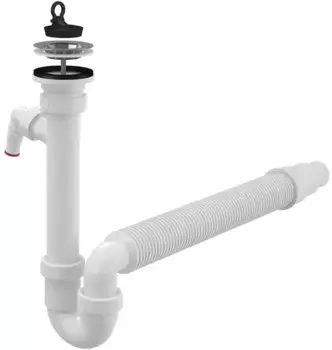 Сифон для кухонной мойки «AlcaPlast» A830-DN50/40 нержавеющая сталь