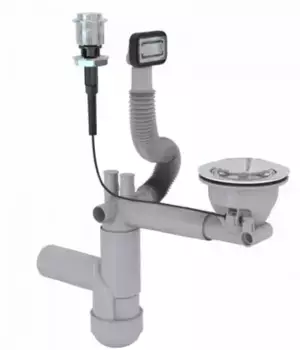 Сифон для кухонной мойки «Alveus» PUSH-POP-UP хром