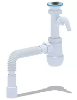 Сифон для кухонной мойки «АНИпласт» Грот 1 1/2"* 40 нержавеющая сталь