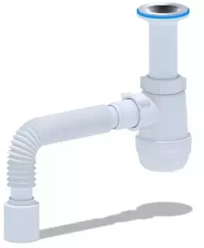 Сифон для кухонной мойки «АНИпласт» Грот A0510 1 1/2"* 40 нержавеющая сталь