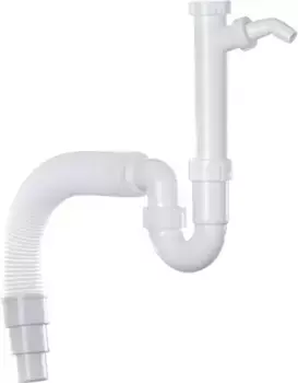 Сифон для кухонной мойки «Franke» сифон 112.0006.456 без выпуска с гофрированной трубой белый