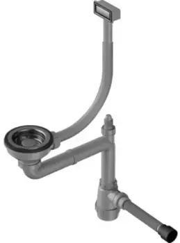 Сифон для кухонной мойки «Omoikiri» WK-1-GM воронёная сталь