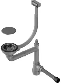 Сифон для кухонной мойки «Omoikiri» WK-1C-GM воронёная сталь