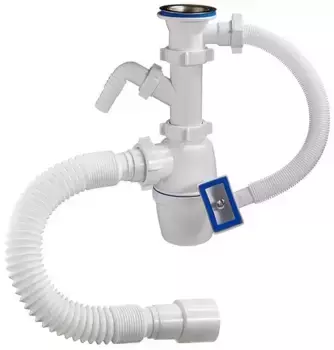 Сифон для кухонной мойки «Orio» А-4010 1 1/2"х 40 нержавеющая сталь