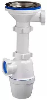 Сифон для кухонной мойки «Orio» А-4027 3 1/2" х 40 нержавеющая сталь