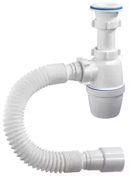 Сифон для кухонной мойки «Orio» А-7001 1 1/2х40 белый