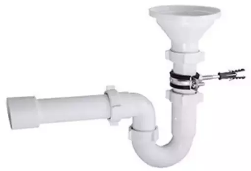 Сифон для кухонной мойки «Orio» RS-41078 1 1/2"х40 с разрывом потока нержавеющая сталь