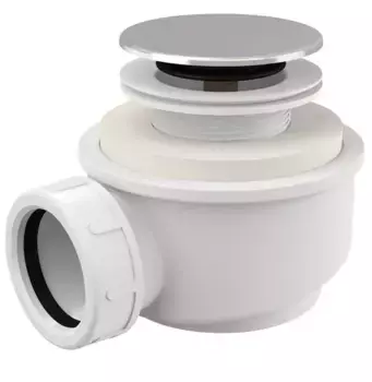 Сифон для поддона «AlcaPlast» A476 хром Клик-клак