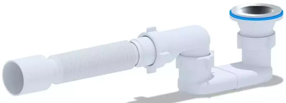 Сифон для поддона «АНИпласт» E015 хром без крышки