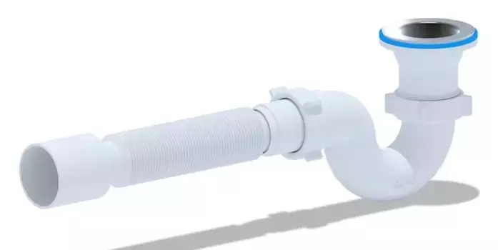 Сифон для поддона «АНИпласт» E115 1 1/2" нержавеющая сталь