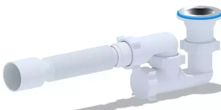 Сифон для поддона «АНИпласт» E215 1 1/2" нержавеющая сталь