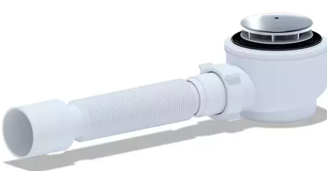 Сифон для поддона «АНИпласт» E415C 1 1/2" *50/60 хром с пробкой