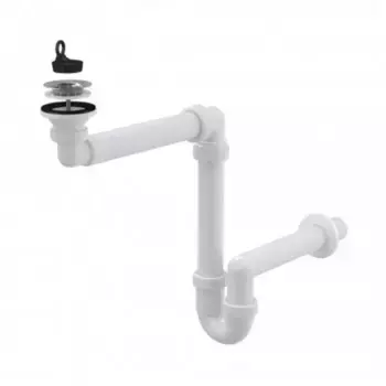 Сифон для раковины «AlcaPlast» AG210511100 выпуск с нержавеющей решеткой