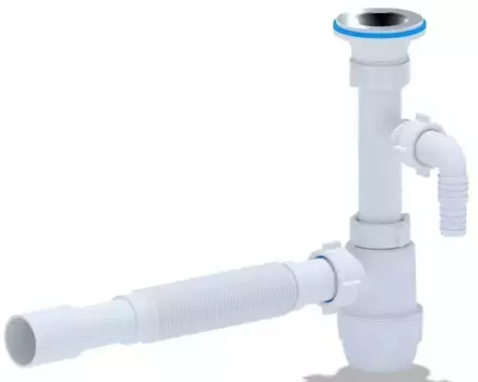 Сифон для раковины «Aquanet» BM1315 нержавеющая сталь