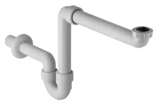 Сифон для раковины «Geberit» 151.107.11.1 с отводом белый