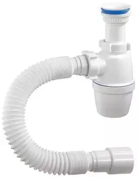 Сифон для раковины «Orio» А-72059 D63 х 40 белый