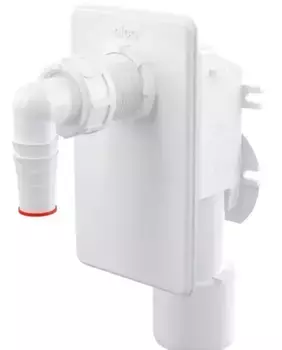 Сифон для стиральной машины «AlcaPlast» APS-4 под штукатурку белый