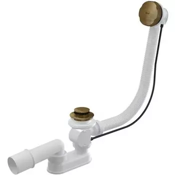 Сифон для ванны слив-перелив «AlcaPlast» A55ANTIC-RU-01 перелив 57 см антик полуавтомат